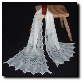 Click for a larger image of the 56" x 14" lace-scarf.