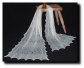 Click for a larger image of the 66" x 16" lace-scarf.